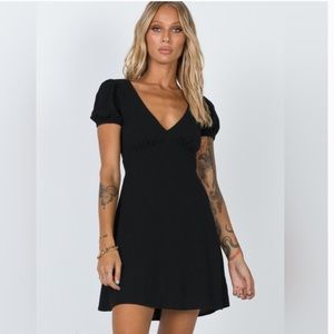 Princess Polly Open Back Black Mini Dress